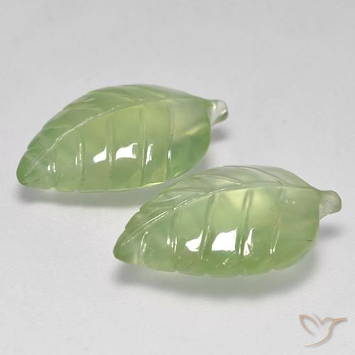 14.20 ct natürliche Blasses Birnengrün Prehnit-Edelsteine, Fantasie, Transparent