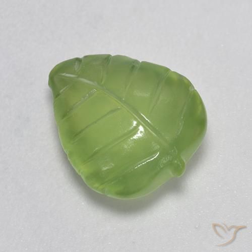 4.86ct Natürlicher gelblich-grün Prehnit, Fantasie, Transparent