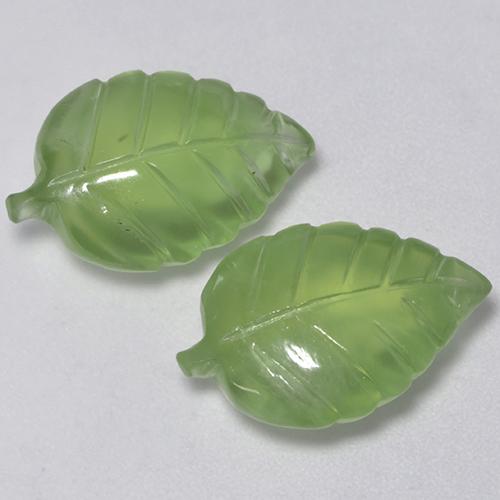 11,71 ct natürliche grüner Prehnit-Edelsteine, Fantasieschliff, Transparent