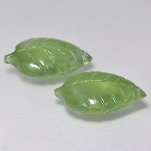 11,71 ct natürliche grüner Prehnit-Edelsteine, Fantasieschliff, Transparent