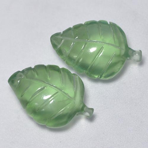 8,74 ct natürliche grüner Prehnit-Edelsteine, Fantasieschliff, Transparent