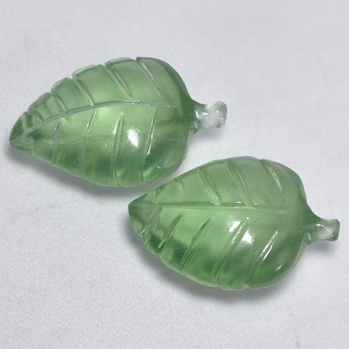 8,74 ct natürliche grüner Prehnit-Edelsteine, Fantasieschliff, Transparent