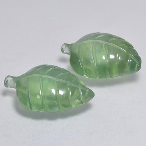 8,74 ct natürliche grüner Prehnit-Edelsteine, Fantasieschliff, Transparent