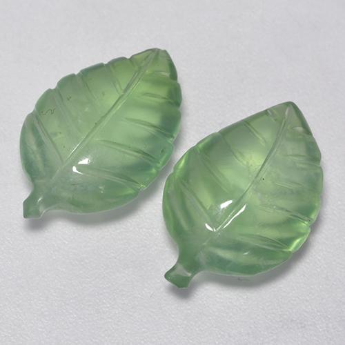 11,38 ct natürliche grüner Prehnit-Edelsteine, Fantasieschliff, Transparent
