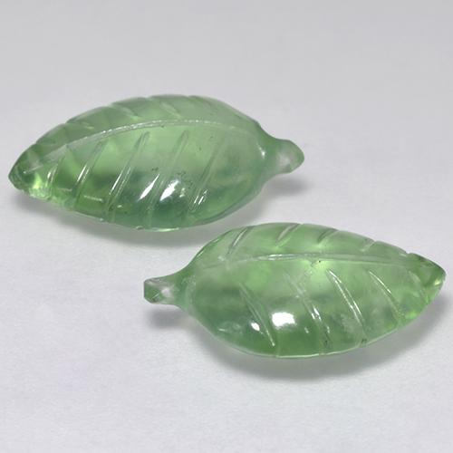 11,38 ct natürliche grüner Prehnit-Edelsteine, Fantasieschliff, Transparent