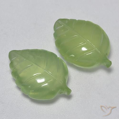 10.37 ct natürliche Birnengrün Prehnit-Edelsteine, Fantasie, Transparent