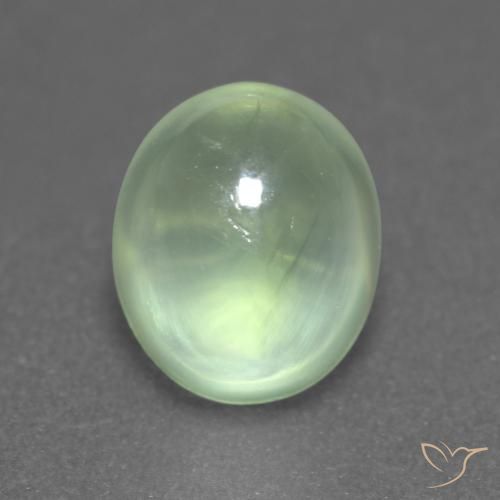 9,17 ctw natürlicher Hellgelb Grün Prehnit, Oval, Transparent