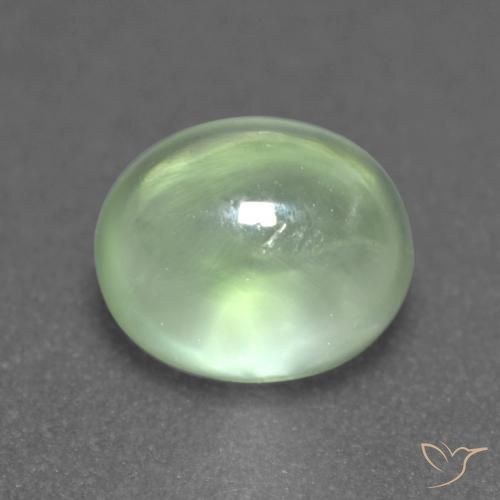 9,17 ctw natürlicher Hellgelb Grün Prehnit, Oval, Transparent