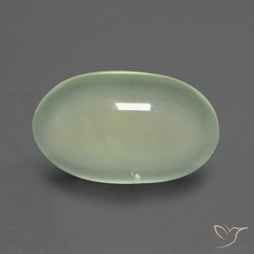 3.50ct Natürlicher Blasses Grün Prehnit, Oval, Transparent