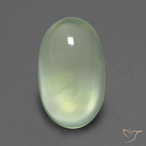 9,17 ctw natürlicher Blasses Grün Prehnit, Oval, Transparent