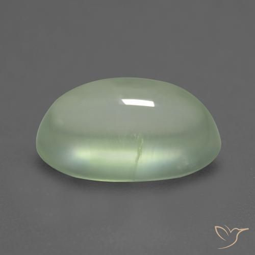 9,17 ctw natürlicher Blasses Grün Prehnit, Oval, Transparent