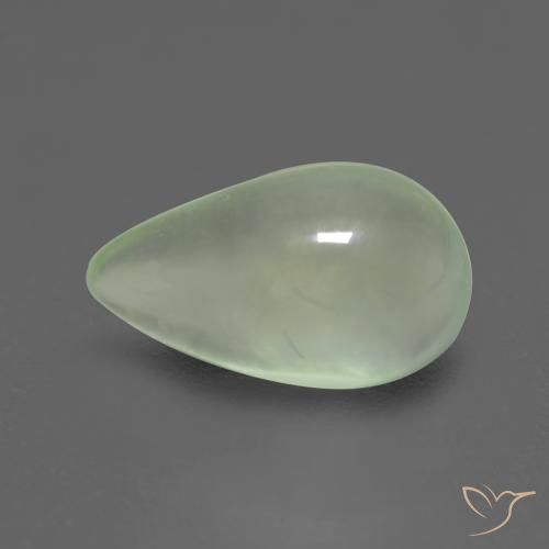 1.59ct Natürlicher Blasses Birnengrün Prehnit, Birnenform, Transparent