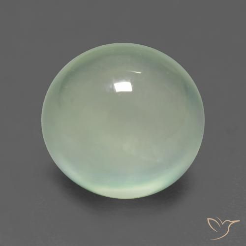 2.75ct Natürlicher Sehr helles Salbeigrün Prehnit, Oval, Transparent