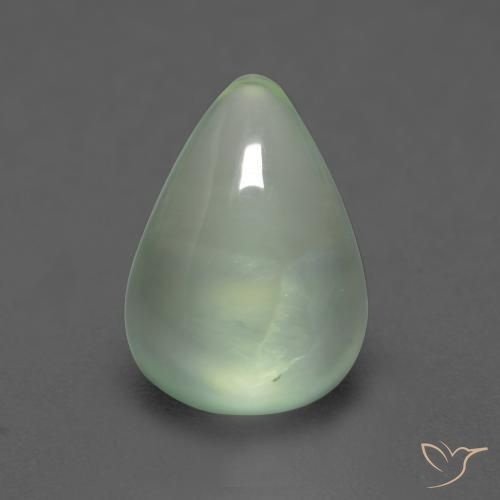 2.72ct Natürlicher Helles Birnengrün Prehnit, Birnenform, Transparent