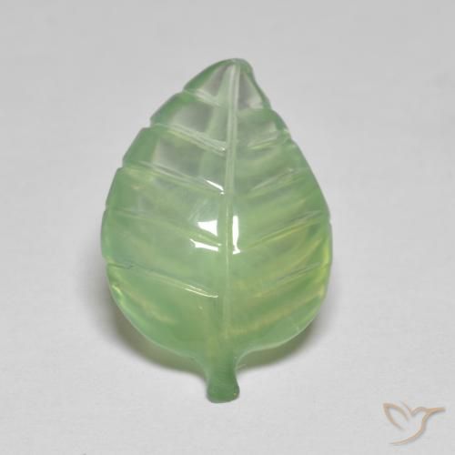 6.77ct Natürlicher Blasses Limettengrün Prehnit, Fantasie, Transparent