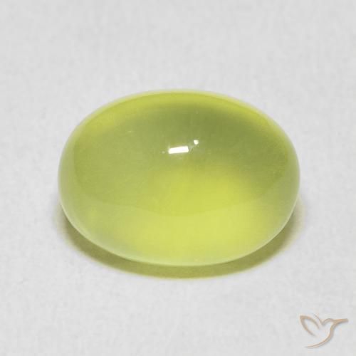 5.96ct Natürlicher limettengrün Prehnit, Oval, Transparent