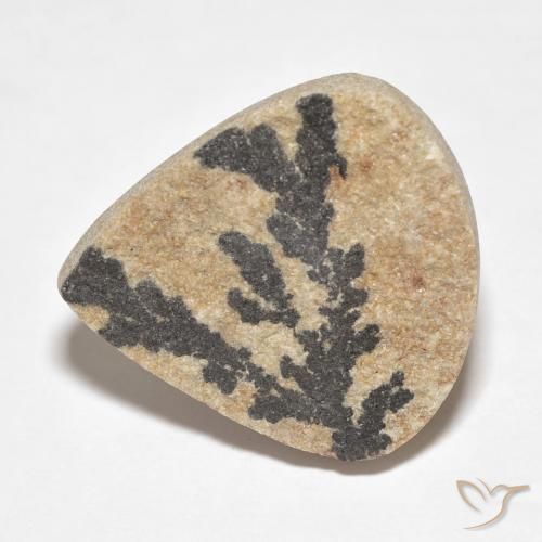 19.59ct Natürlicher Mehrfarbig Psilomelan-Dendriten, Birnenform, Lichtundurchlässig