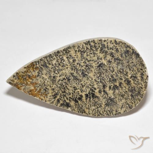 83.34ct Natürlicher Mehrfarbig Psilomelan-Dendriten, Birnenform, Lichtundurchlässig