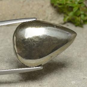 9,17 ctw natürlicher Golden Pyrit, Birnenform, Lichtundurchlässig