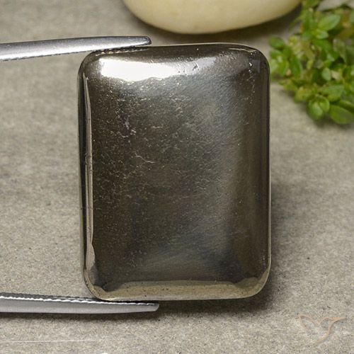 41.84ct Natürlicher Schwarz mit Goldglanz Pyrit, Kissen, Lichtundurchlässig