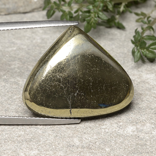 9,17 ctw natürlicher Mehrfarbiges Schwarz und Gold Pyrit, Birnenform, Lichtundurchlässig