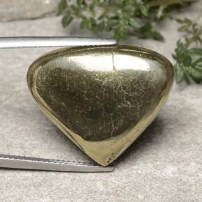 9,17 ctw natürlicher Mehrfarbiges Schwarz und Gold Pyrit, Birnenform, Lichtundurchlässig