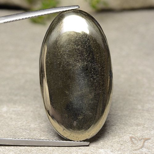 51.94ct Natürlicher Golden Pyrit, Oval, Lichtundurchlässig