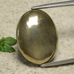 9,17 ctw natürlicher Golden Pyrit, Oval Schliff, Lichtundurchlässig