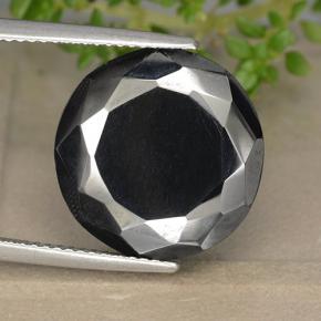 9,17 ctw natürlicher Dunkelgrau-Metallic Pyrit, Rund Schliff, Lichtundurchlässig