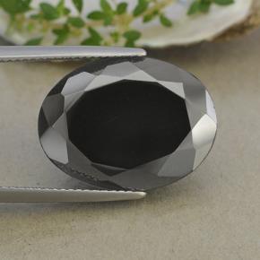 9,17 ctw natürlicher Schwarz und Grau Metallic Pyrit, Oval Schliff, Lichtundurchlässig