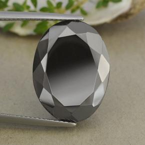 9,17 ctw natürlicher Schwarz und Grau Metallic Pyrit, Oval Schliff, Lichtundurchlässig