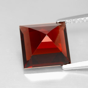 4,31 ctw natürlicher roter Pyrop, Quadrat, VVS