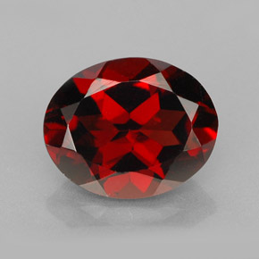 3,07 ctw natürlicher roter Pyrop, Oval Schliff, VVS-VS
