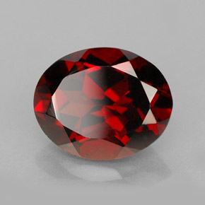 3,07 ctw natürlicher roter Pyrop, Oval Schliff, VVS-VS