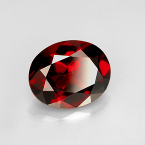 2,86 ctw natürlicher roter Pyrop, Oval Schliff, VS