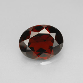 2,98 ctw natürlicher roter Pyrop, Oval Schliff, VS