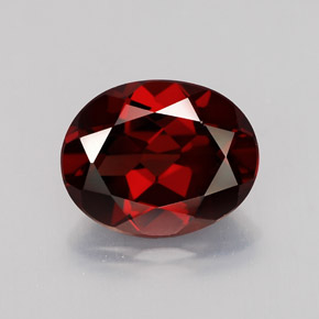 3,02 ctw natürlicher roter Pyrop, Oval Schliff, VVS-VS
