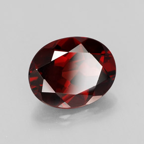 3,02 ctw natürlicher roter Pyrop, Oval Schliff, VVS-VS