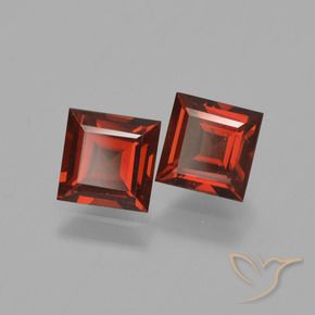 1.58 ct natürliche dunkelrot Pyrop-Granat-Edelsteine, Quadrat, VS