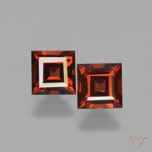 1.49ctw Natürlicher Johannisbeere Rot Pyrop-Granat, Quadrat, VS