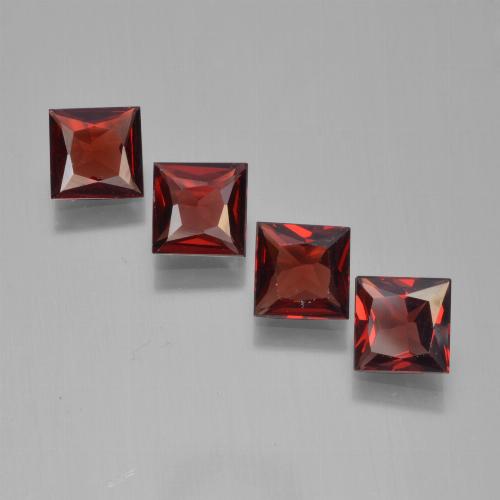 2,37 ct natürliche roter Pyrop-Edelsteine, Quadrat, VVS-VS