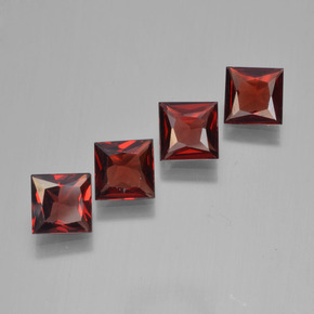 2,37 ct natürliche roter Pyrop-Edelsteine, Quadrat, VVS-VS