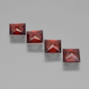 2,37 ct natürliche roter Pyrop-Edelsteine, Quadrat, VVS-VS