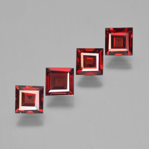 2,68 ct natürliche roter Pyrop-Edelsteine, Quadrat, VS
