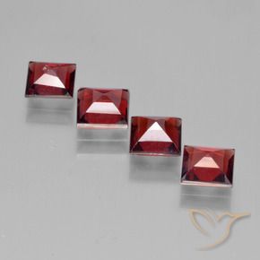2.91 ct natürliche Blutrot Pyrop-Granat-Edelsteine, Quadrat, VS