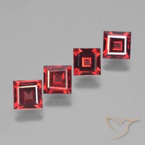2.76 ct natürliche Mittelrot Pyrop-Granat-Edelsteine, Quadrat, VS