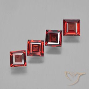 2.44 ct natürliche Mittelrot Pyrop-Granat-Edelsteine, Quadrat, VS