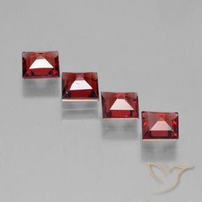 2.44 ct natürliche Mittelrot Pyrop-Granat-Edelsteine, Quadrat, VS
