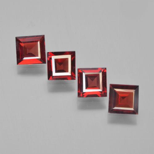 2.38 ct natürliche dunkelrot Pyrop-Granat-Edelsteine, Quadrat, VS