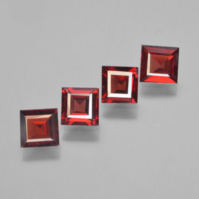 2.38 ct natürliche dunkelrot Pyrop-Granat-Edelsteine, Quadrat, VS